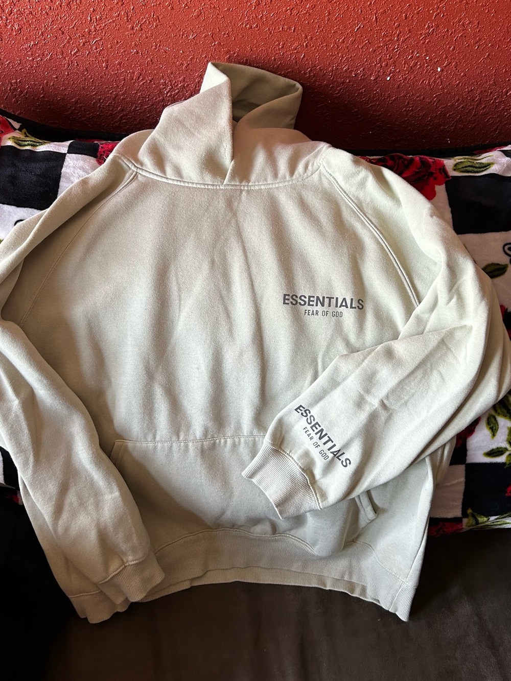 Men's Light Beige Pullover Hoodie